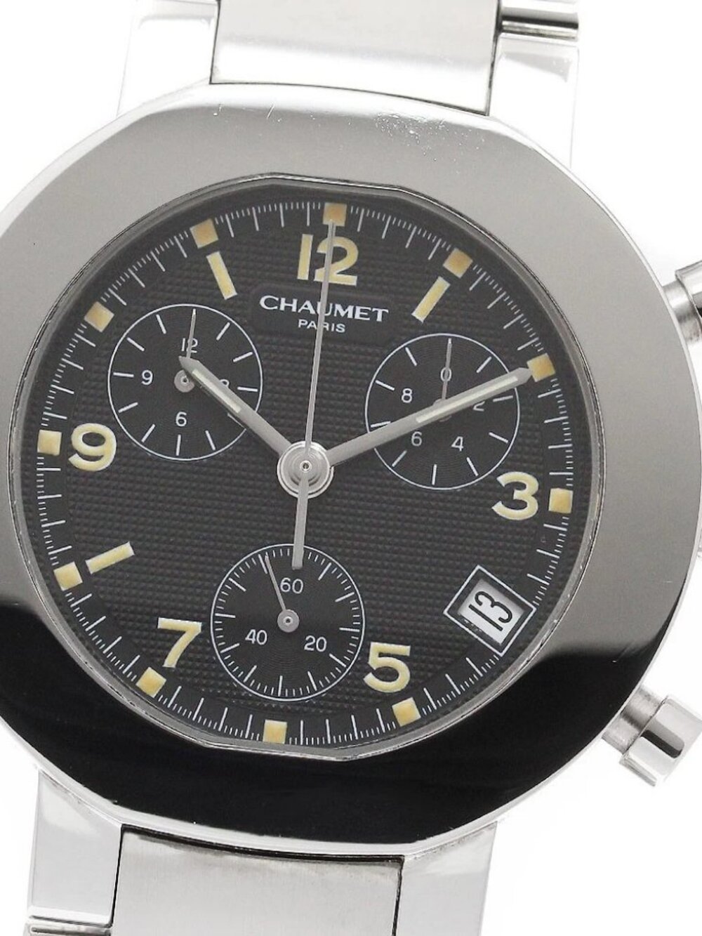 Chaumet Style dandy Chronograph Date black Dial Quartz Men's Watch